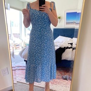 Blue floral reformation dress